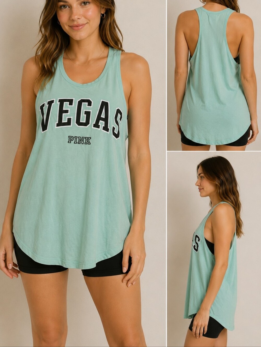 Size S Pink Victoria's secret Vegas logo tank top